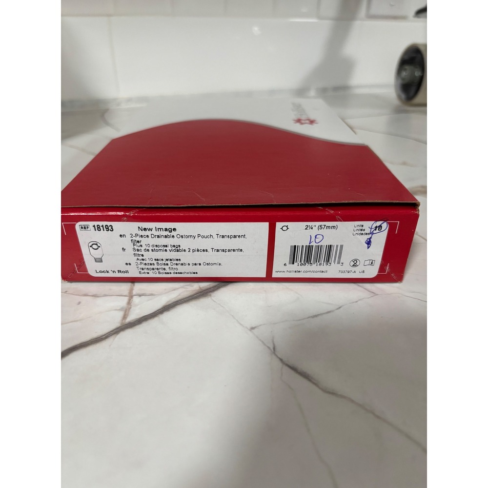 Hollister 18193 New Image 2-Piece Drainable Ostomy Pouch 2 1/4 57mm Box of 10